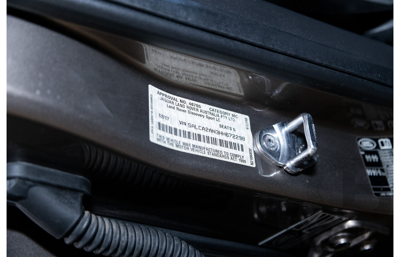 Land Rover Discovery Sport TD4 150 SE (AWD) LC MY17 4D Wagon Kaikoura Stone Brown Turbo Diesel 2.0L