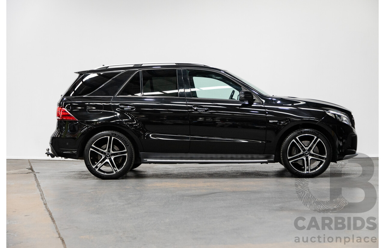 09/2016 Mercedes Benz GLE43 AMG 4Matic (AWD) 166 MY17 4D Wagon Obsidian Black Metallic Twin Turbo V6 3.0L