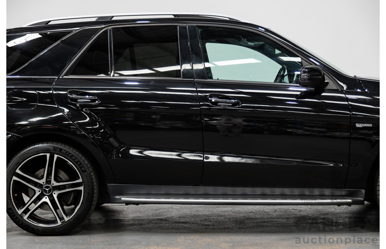 09/2016 Mercedes Benz GLE43 AMG 4Matic (AWD) 166 MY17 4D Wagon Obsidian Black Metallic Twin Turbo V6 3.0L