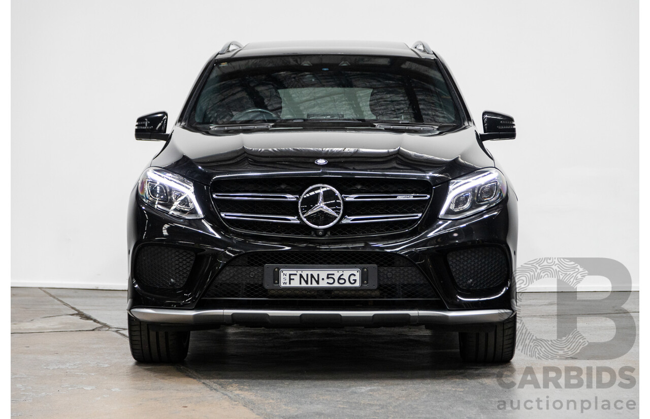 09/2016 Mercedes Benz GLE43 AMG 4Matic (AWD) 166 MY17 4D Wagon Obsidian Black Metallic Twin Turbo V6 3.0L