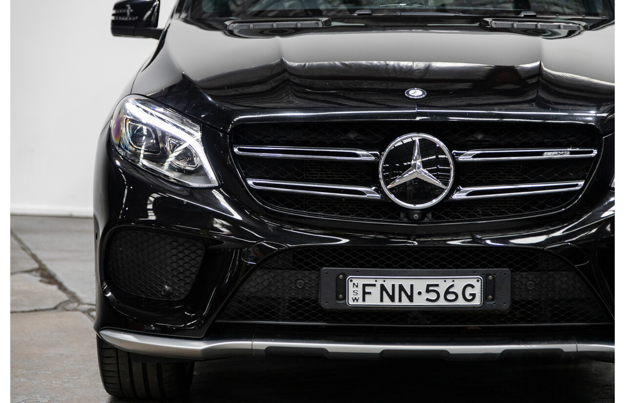 09/2016 Mercedes Benz GLE43 AMG 4Matic (AWD) 166 MY17 4D Wagon Obsidian Black Metallic Twin Turbo V6 3.0L