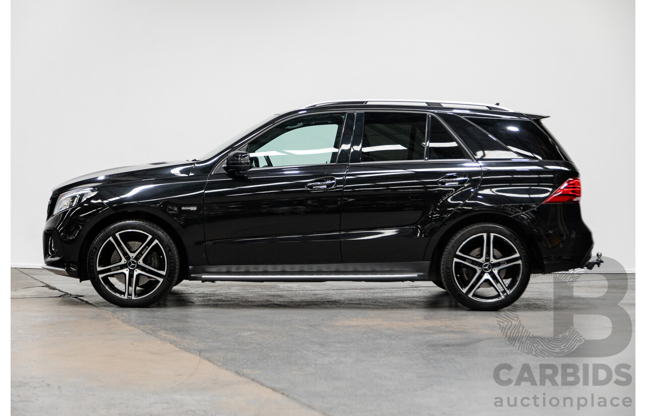 09/2016 Mercedes Benz GLE43 AMG 4Matic (AWD) 166 MY17 4D Wagon Obsidian Black Metallic Twin Turbo V6 3.0L