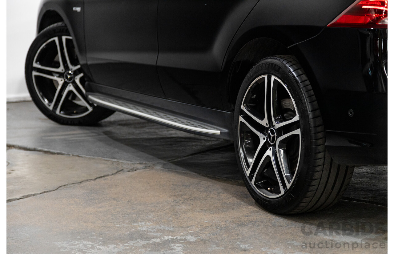 09/2016 Mercedes Benz GLE43 AMG 4Matic (AWD) 166 MY17 4D Wagon Obsidian Black Metallic Twin Turbo V6 3.0L