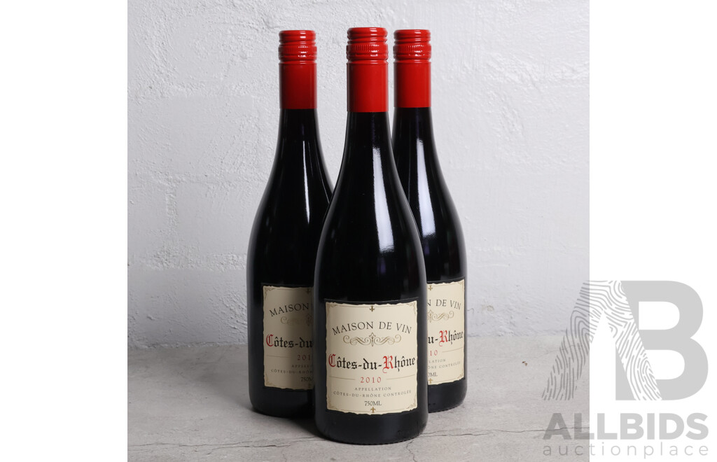 Maison Du Vin Côtes Du Rhône, 2010 x 3