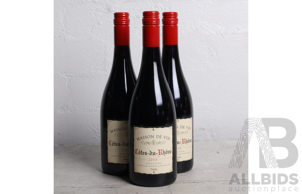 Maison Du Vin Côtes Du Rhône, 2010 x 3