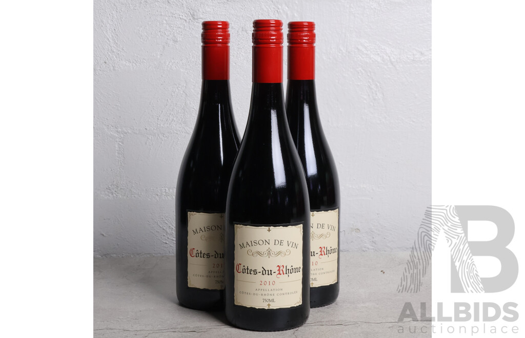 Maison Du Vin Côtes Du Rhône, 2010 x 3