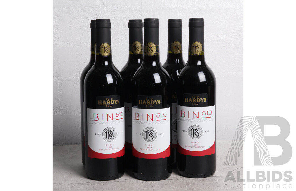 Hardy's Bin 519 Shiraz, x 6