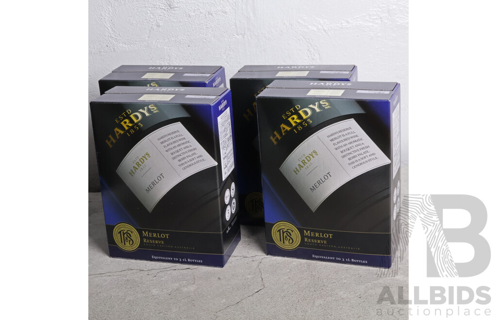 Hardys Reserve Merlot Cask x 4