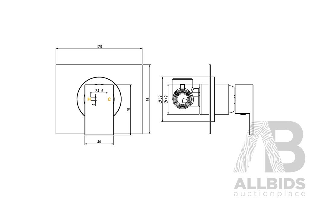 Monsoon Showers Chrome Mixer Tap Handle - Brand New