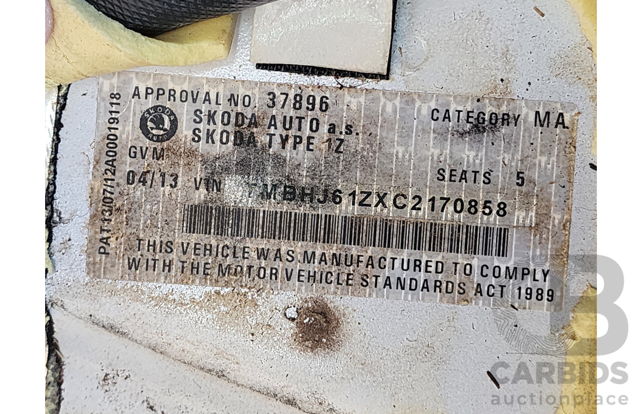 4/2013 Skoda Octavia TSI Ambition NE 4d Wagon White 1.4L