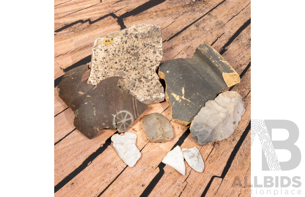 Great Collection 17 Ancient English Artifacts, All in Collectors Frames