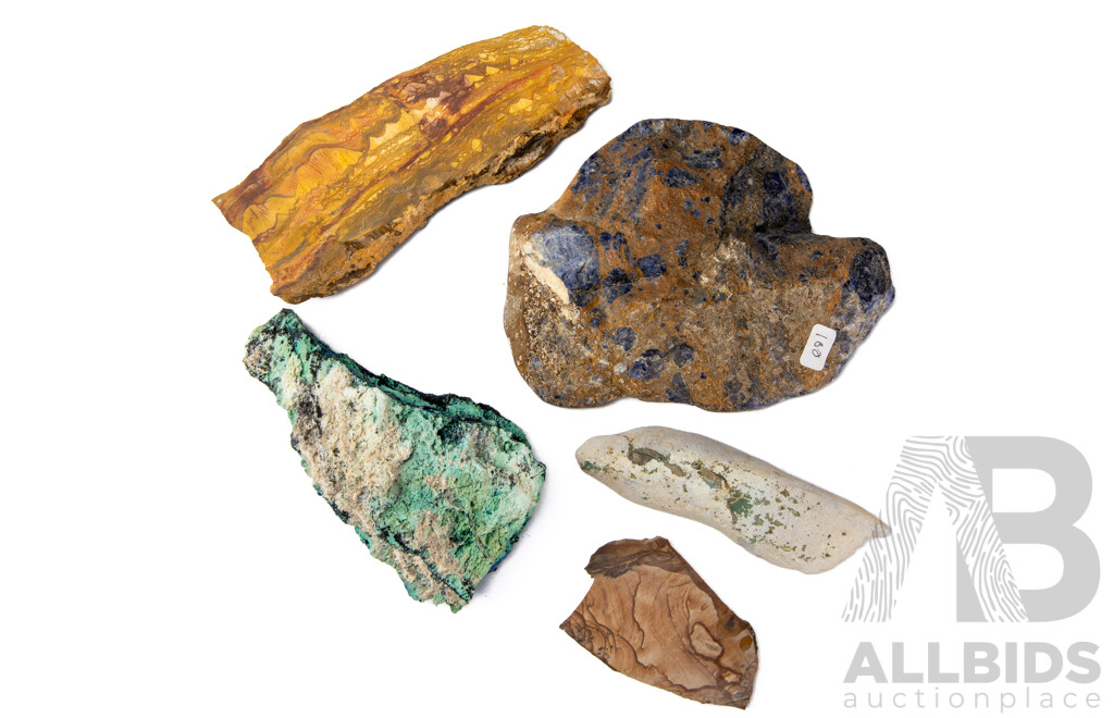 Collection Mineral Specimens in Collectors Frames Including Azurite and More