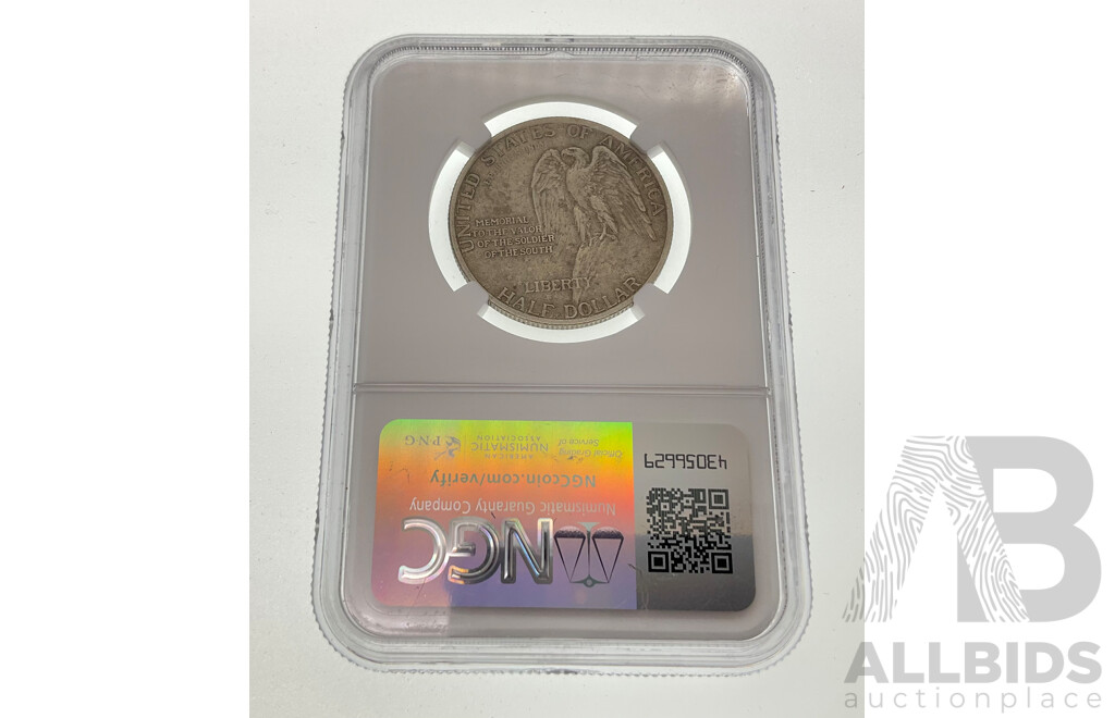 USA 1925 Silver Half Dollar, Stone Mountain, NGC Graded XF 45