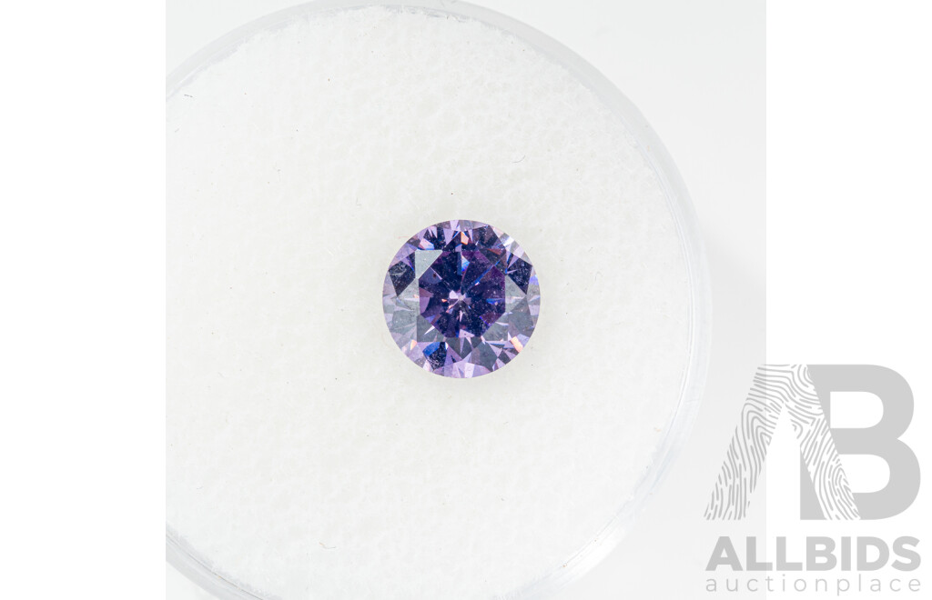 Purple Zircon, Unset Round Brilliant Cut Gemstone, 2.35CT