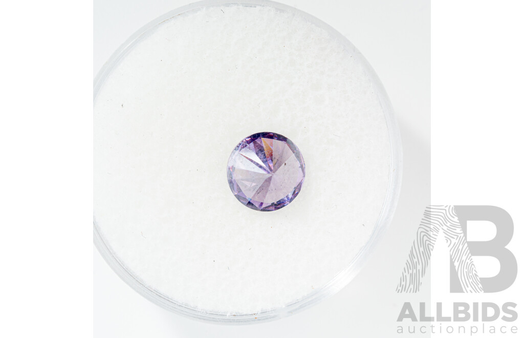 Purple Zircon, Unset Round Brilliant Cut Gemstone, 2.35CT