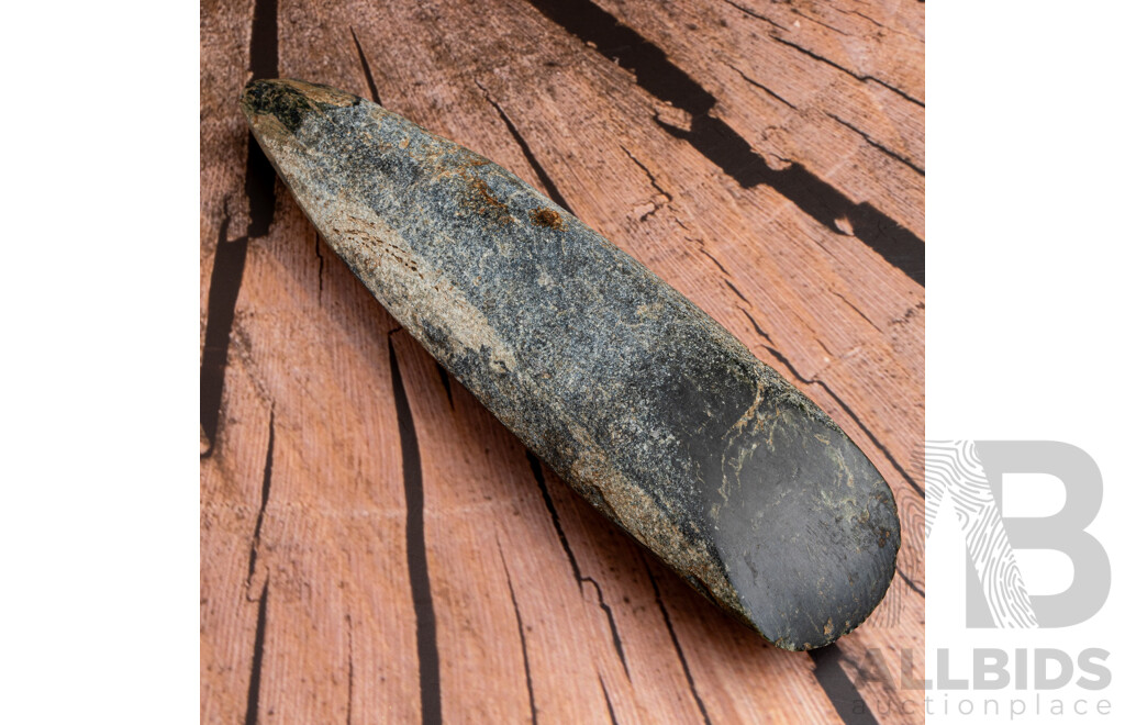 Ancient Neolithic Nephrite Jade Adze Head, Waskuk Hills, Upper Sepik River, Papua New Guinea