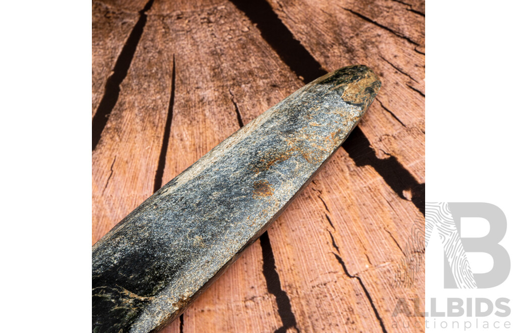 Ancient Neolithic Nephrite Jade Adze Head, Waskuk Hills, Upper Sepik River, Papua New Guinea