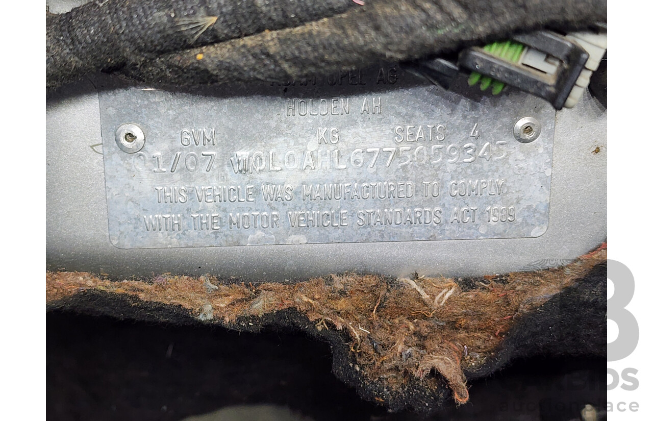 1/2007 Holden Astra TWIN TOP AH 2d Convertible Silver 2.2L