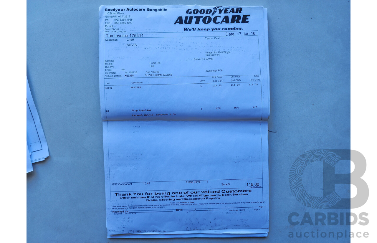 8/2009 Suzuki Jimny Sierra (4x4)  2d Wagon Silver 1.3L