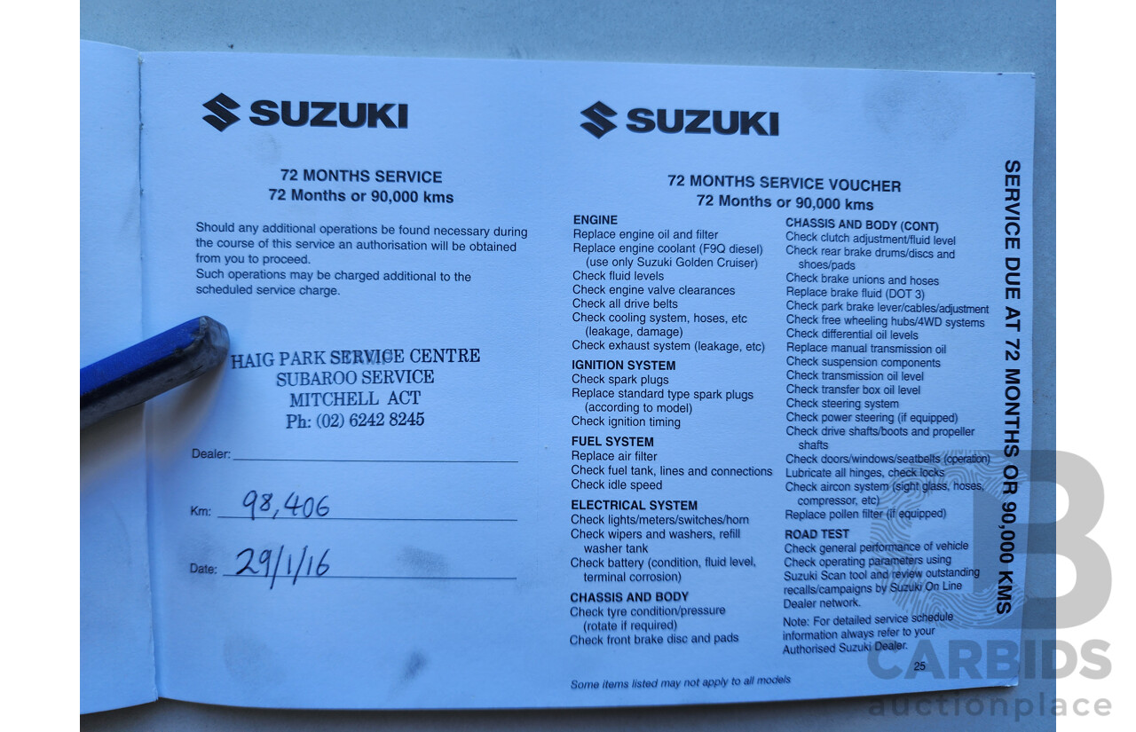 8/2009 Suzuki Jimny Sierra (4x4)  2d Wagon Silver 1.3L