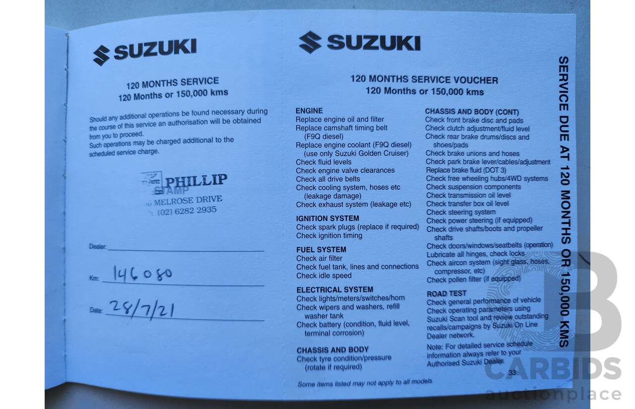 8/2009 Suzuki Jimny Sierra (4x4)  2d Wagon Silver 1.3L