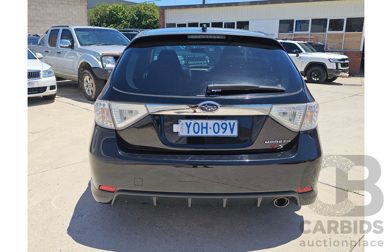 1/2008 Subaru Impreza RS (AWD) MY08 5d Hatchback Black 2.0L