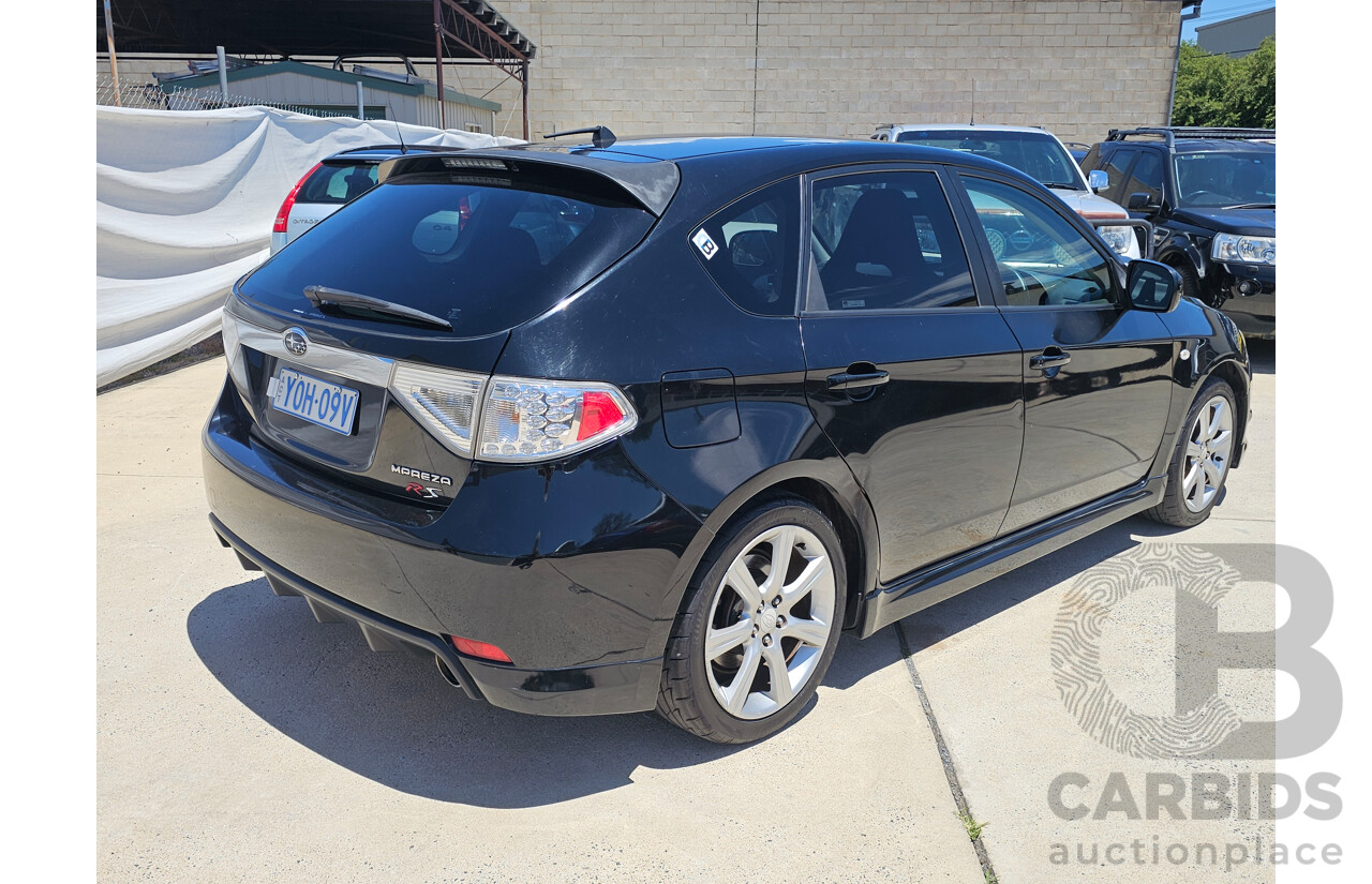 1/2008 Subaru Impreza RS (AWD) MY08 5d Hatchback Black 2.0L
