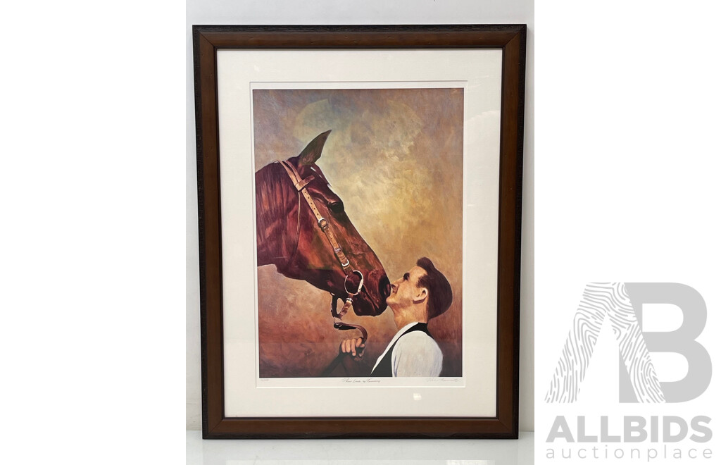 Rex Newell 'Phar Lap and Tommy' Framed Limited Edition Print