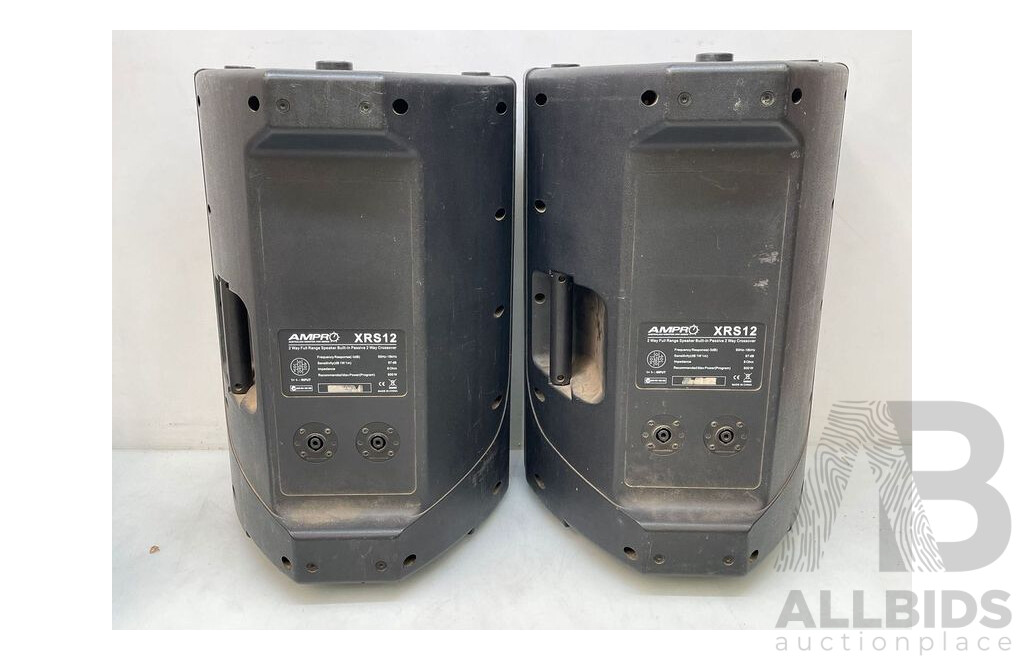 Ampro 600 Watt Professional Speakers - Set of 2