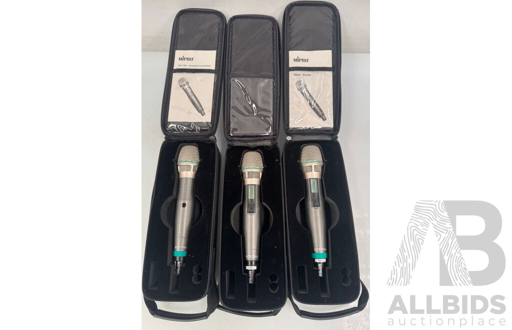 Mipro Wideband Handheld Transmitter Microphone - Lot of 3