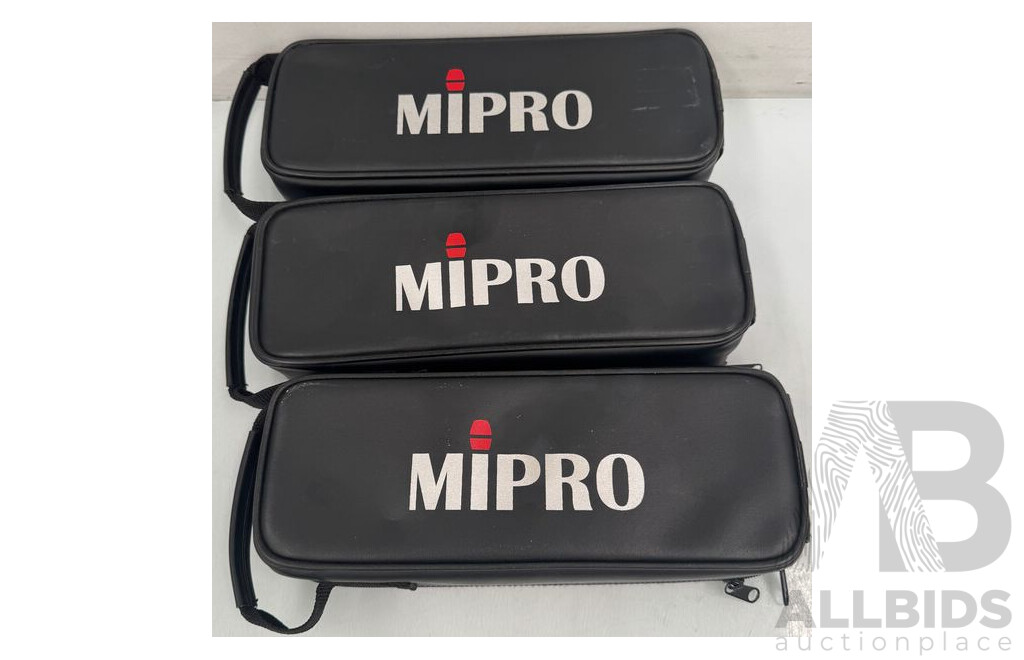 Mipro Wideband Handheld Transmitter Microphone - Lot of 3