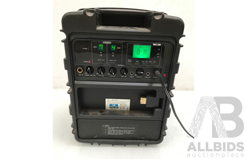 Mipro Portable Amplifier, B1 UHF Band Wireless Amplifier, and Chiayo iTalk Personal Belt Pack Amplifier - Lot of 3