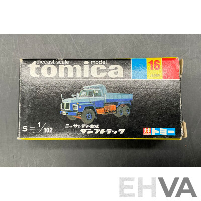 TOMICA Black Box Retired No. 16 NISSAN Diesel Dump Truck Diecast Car 1/102 - Made in Japan