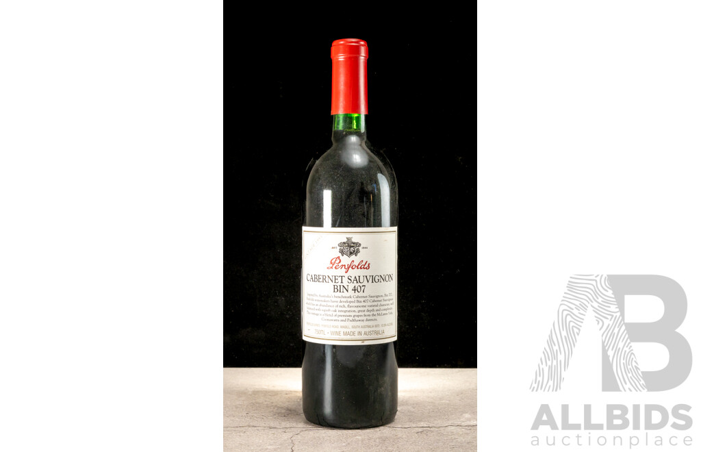 Penfolds Bin 407 Cabernet Sauvignon Vintage 1993
