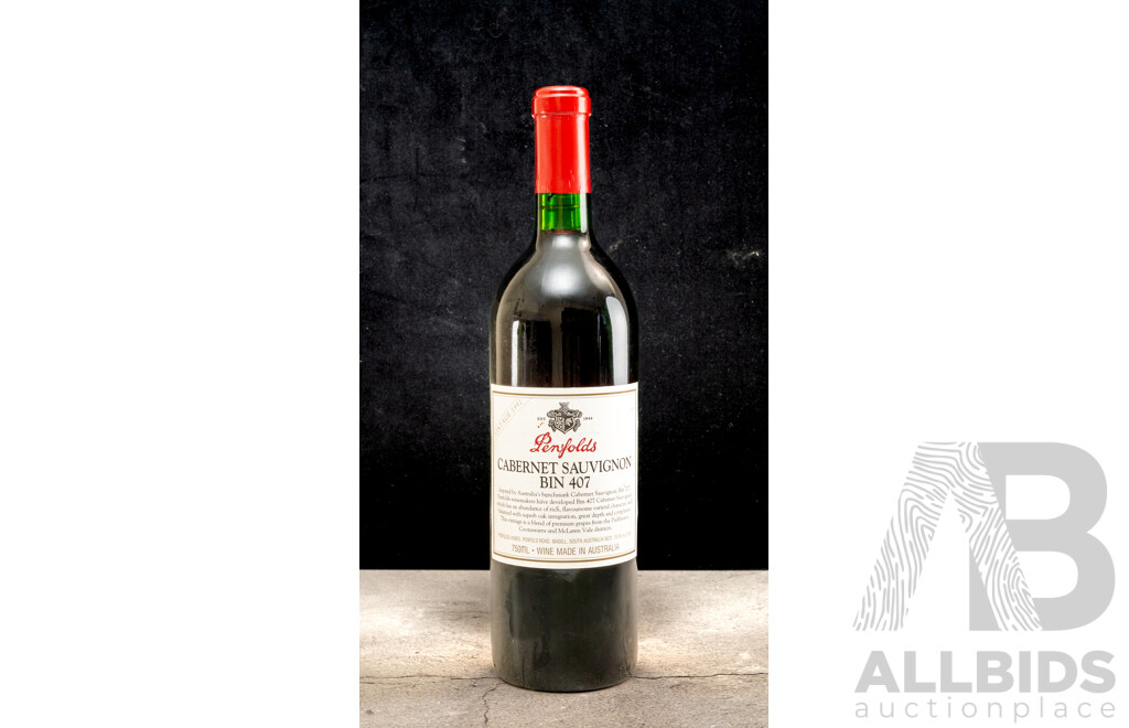 Penfolds Bin 407 Cabernet Sauvignon Vintage 1992