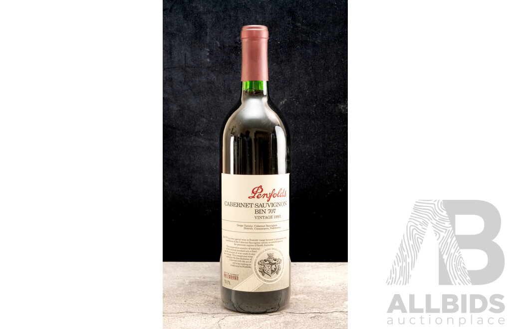 Penfolds Bin 707 Cabernet Sauvignon Vintage 1993