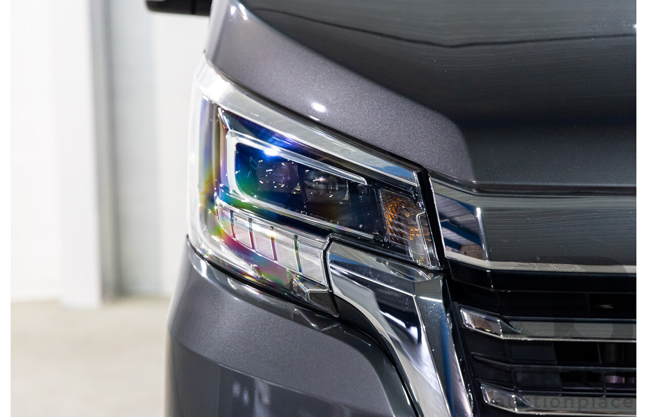 12/2019 Toyota Granvia (RWD) GDH303R 4d Wagon Graphite Metallic Turbo Diesel 2.8L - 6 Seater