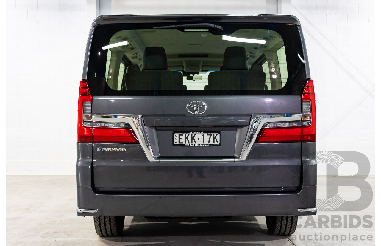 12/2019 Toyota Granvia (RWD) GDH303R 4d Wagon Graphite Metallic Turbo Diesel 2.8L - 6 Seater