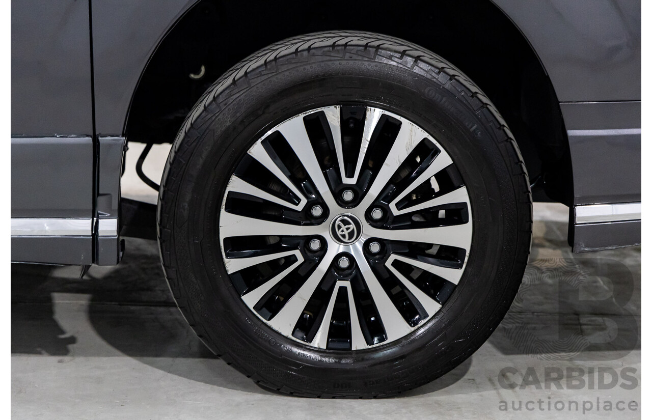 12/2019 Toyota Granvia (RWD) GDH303R 4d Wagon Graphite Metallic Turbo Diesel 2.8L - 6 Seater