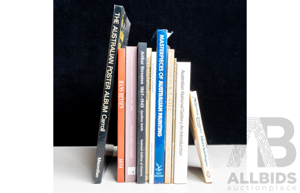 Collection 11 Books Relating to Australian Art Including ANG and Introduction, Norman Lindsay on Art, Life & Literature and Much More