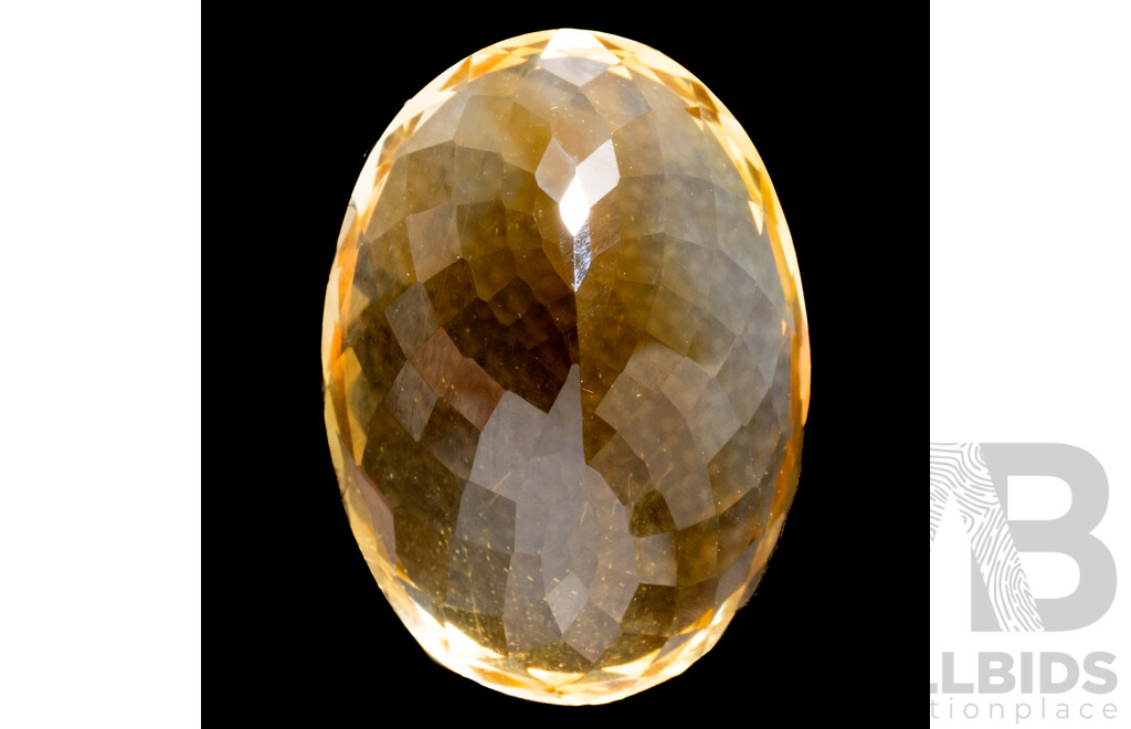 Citrine, Untreated Golden Oval Cut Gemstone, 21.85ct
