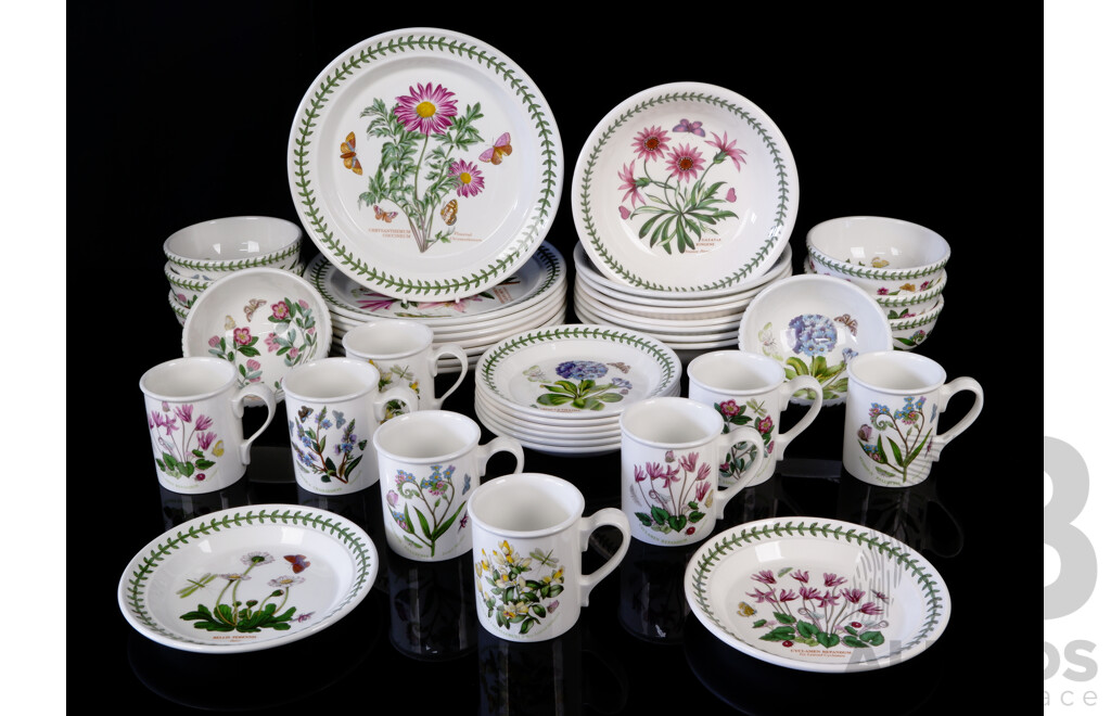 Portmeirion 40 Piece Dinner Service for Eight in Botanica Pattern Designed by Susan Ellis Williams