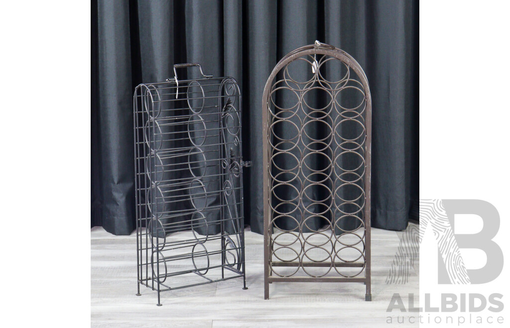 Pair of Metal Wine Racks