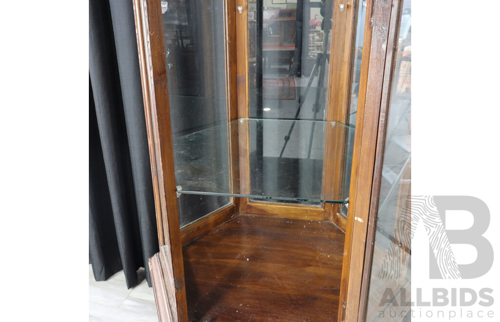 Mahogany Octagonal Display Case