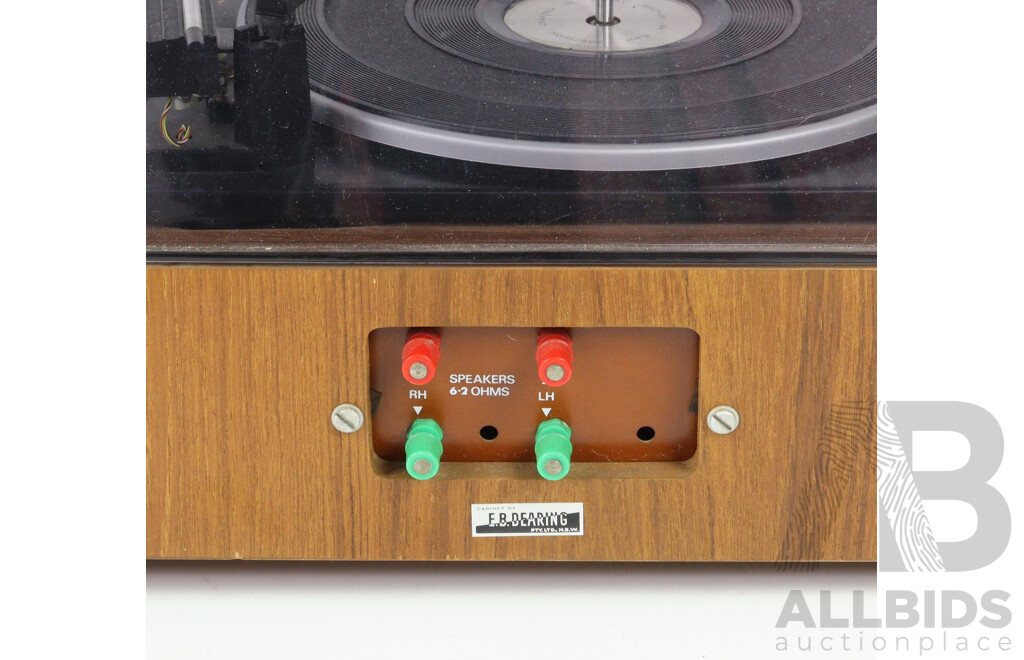 Retro HMV Stereo Amplifier Turntable 8plus8 with Pair HMV Speakers