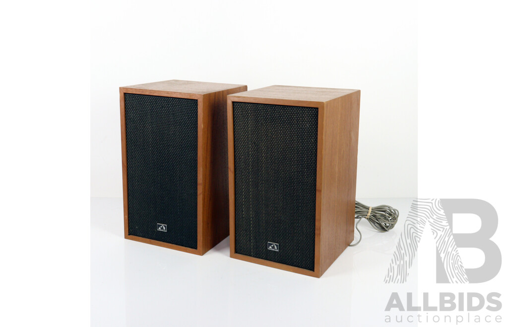 Retro HMV Stereo Amplifier Turntable 8plus8 with Pair HMV Speakers