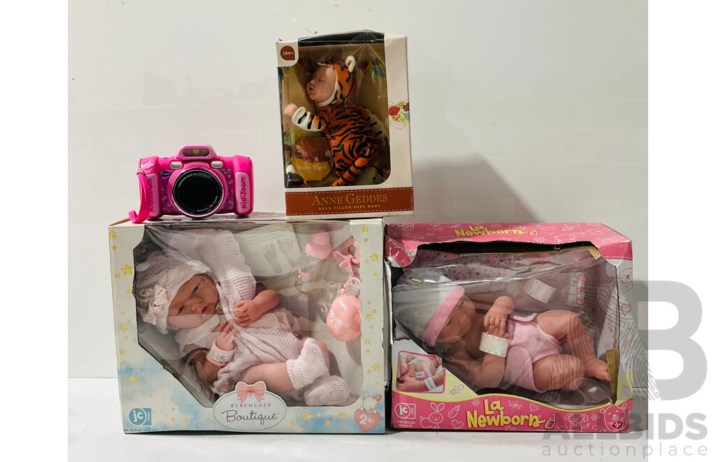 Collection of Baby Dolls and Kidizoom Digital Camera
