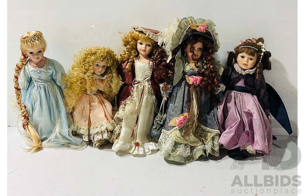 Collection of Vintage Ceramic Dolls