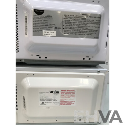 Brilliant Basics Compact Digital Microwave and Anko Compact Microwave - Lot of 2