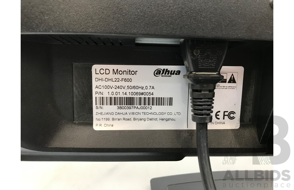 Acer, Dahua, and Blaupunkt Monitors with Universal Tablet Holders - Lot of 5